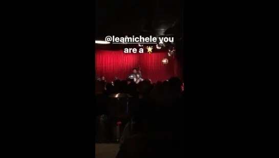 Lea during her Hotel Cafe show via Becca Tobin’s Instagram Stories (January 23, 2017)