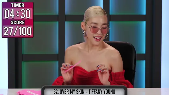 Tiffany Young - Pop Star Reacts To Try To Sing 100 Pop Songs In 10 Minutes Challenge