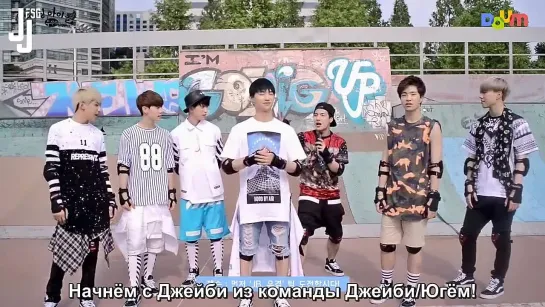 [140710] GOT7 учат кататься на скейтборде Rising Idol [русс. саб]