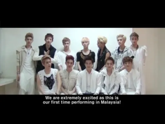 130807 EXO - Message For MTV World Stage Live In Malaysia 2013