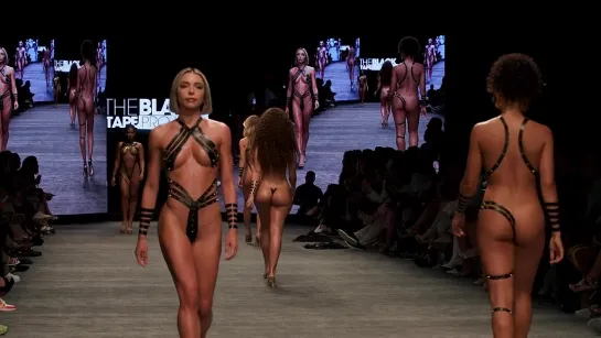 Krissondra-Bares All in Black Tape Runway Show for Art Heart Fashions Miami Swim Week.mp4