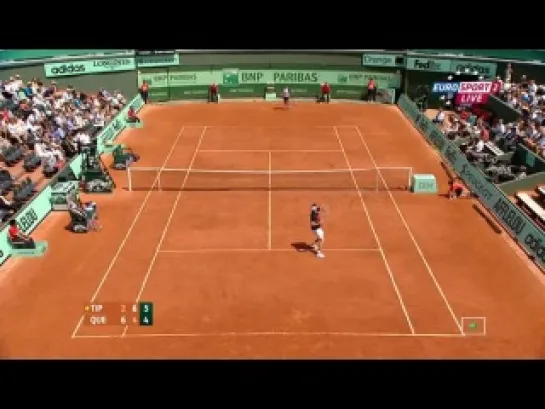 Roland Garros 2012 / 1-й круг / Янко Типсаревич (Сербия) — Сэм Куэрри (США) / Eurosport