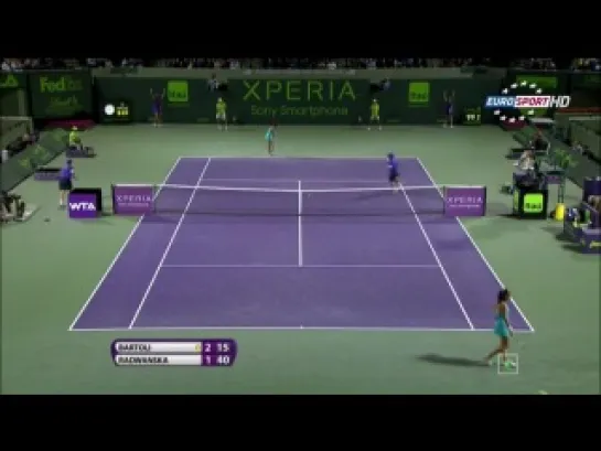 Miami 2012 / 1/2 финала / Бартоли - Радванска / Bartoli - Radwanska / EUROSPORT HD