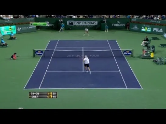 Indian Wells 2012 / 1/4 финала / Симон (Франция) - Иснер (США) / НТВ+