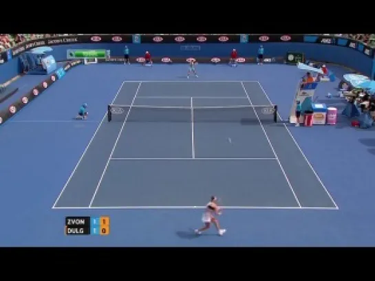 Australian Open 2012 / 1 круг / Вера Звонарева (Россия) - Александра Дулгеру (Румыния) / НТВ+