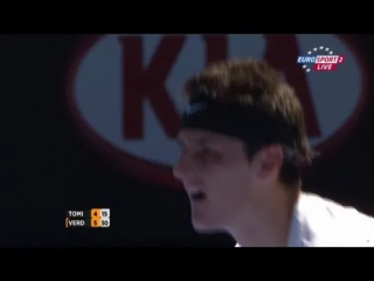 Australian Open 2012 / 1-й круг / Маттек-Сандс (США) - Радваньска (Польша) / Евроспорт