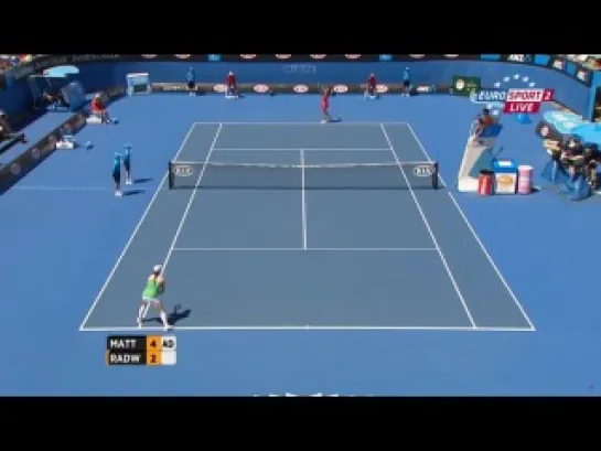 Australian Open 2012 / 1-й круг / Маттек-Сандс (США) - Радваньска (Польша) / Евроспорт