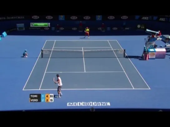 Australian Open 2012 / День 1 / Бернард Томич (Австралия) - Фернандо Вердаско (Испания) / НТВ +