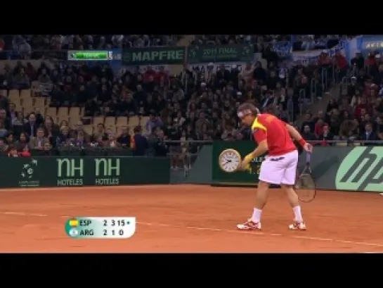 Davis Cup - 2011 / World Group / Финал / Испания - Аргентина / Игра 2 / Давид Феррер - Хуан-Мартин Дель Потро / НТВ+