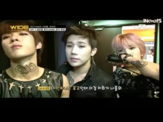 28 11 2013 Infinite - Mnet Wide Ent [MAMA Backstage]