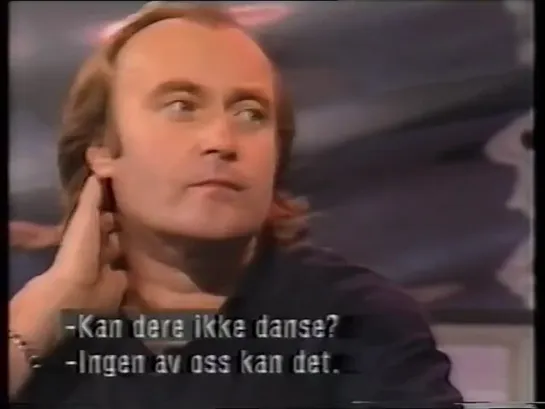 Genesis interview  no son of mine  i cant dance live on norway tv 1991