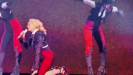 Madonna Fall Brit Awards 2015 Living for Love Tumble Falling