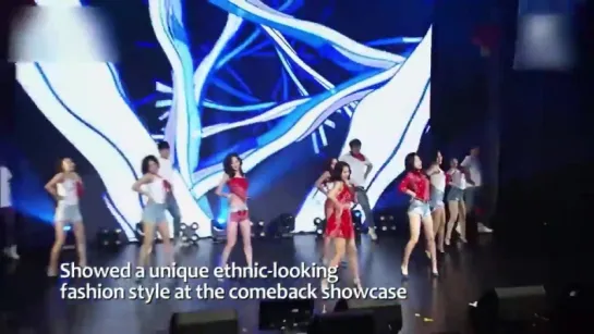 Showbiz Korea _ SISTAR  _ Red outfits with extravagant patterns