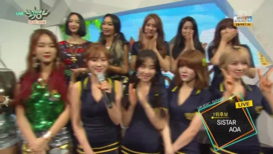 150703 SISTAR & AOA - Interview @ Music Bank