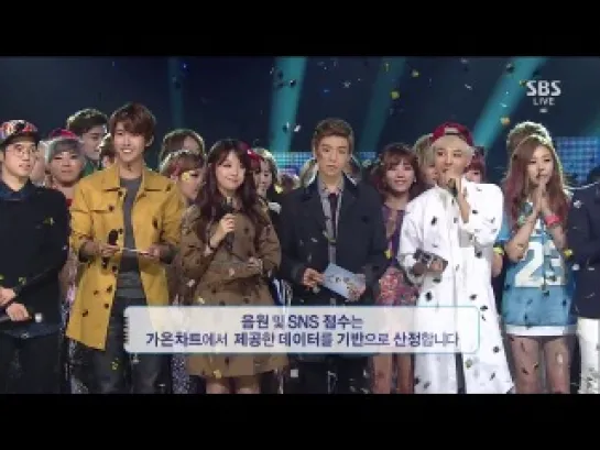 130922 Inkigayo Ending (Soyou х Mad Clown vs G-Dragon)