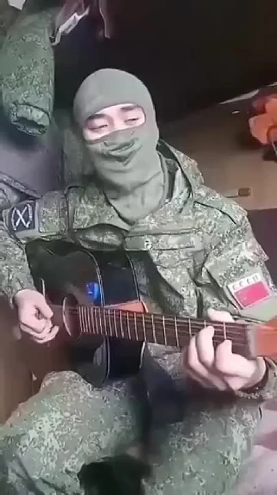 Бурят в армии "От чего так в России березы шумят" Buryat in army, russian song