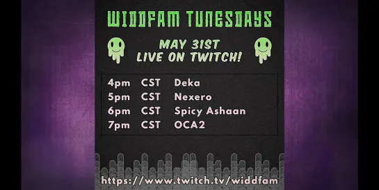 WiddFam TunesDay 49 (Twitch live 31.05.2022): Deka, Nexero, Spicy Ashaan and OCA2