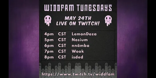 WiddFam TunesDay 48 (Twitch live 24.05.2022): LemonDoza, Nosium, nnämba, WooK and isded