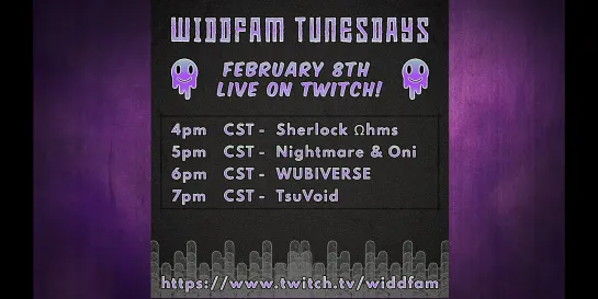 WiddFam TunesDay Episode 33 (Twitch live 08.02.2022): Sherlock Ωhms, Nightmare  Oni, WUBIVERSE, and TsuVoid