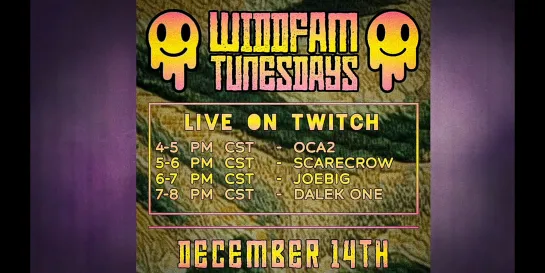 WiddFam TunesDay (14.12.2021 Twitch live): OCA2, Scarecrow, JoeBig, and Dalek One (pt.1)