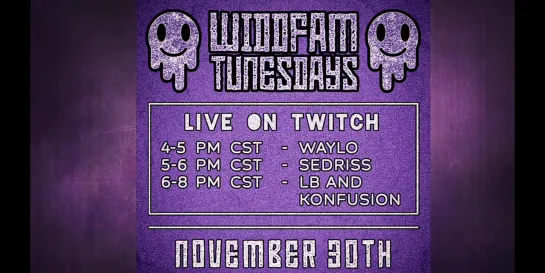 WiddFam TunesDays (30.11.2021 Twitch live): LB and Konfusion