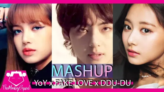 BTS & TWICE & BLACKPINK - YES or YES x FAKE LOVE x D4 [ MASHUP ROTW ] remix