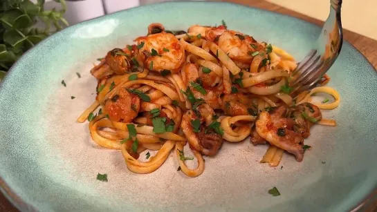 Diese Pasta mit Meeresfrüchten hat alle verrückt gemacht! Günstig, schnell und u