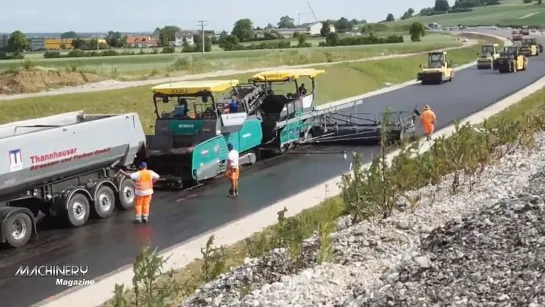 Amazing Modern Road Construction Machine Technology, World Fastest Asphalt Pavin