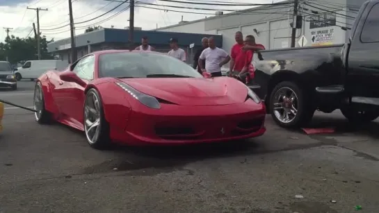 Twin Turbo Liberty Walk Ferrari 458 Debut