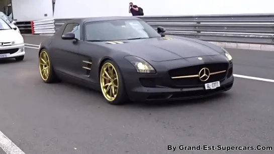 Black  Gold SLS AMG in Monaco