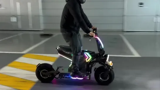 Electric Scooter WEPED Cyberfold Dark Knight 72V 60a Receive Video