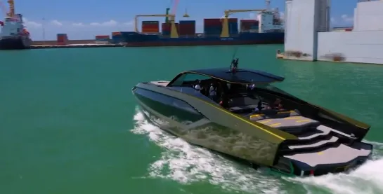 4,000-HP Lamborghini Yacht On The Water