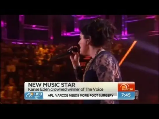 Sunrise - Karise Eden wins The Voice