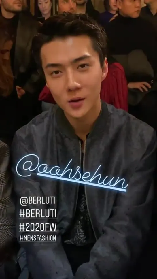 200117 Sehun @ Berluti Winter 2020 Paris Fashion Week show