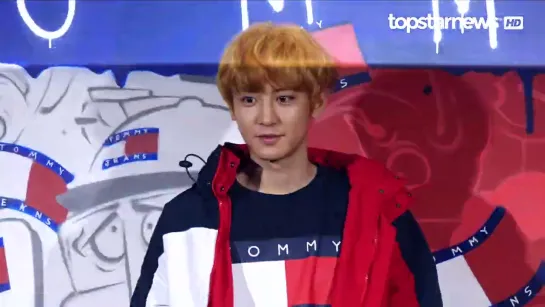 190425 Chanyeol на открытие Tommy Jeans Seoul