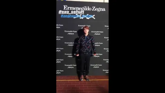 180920 Sehun на мероприятие Ermenegildo Zegna