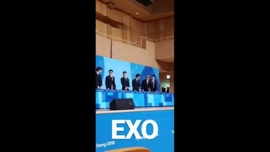 180221 Instagram Story yuraxmin: EXO - #ClosingCeremony Press Conference