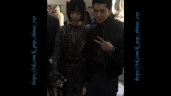 170307 Suho, Sehun на Louis Vuitton Women’s F/W 2017 Fashion Show