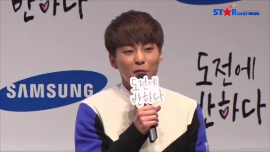 151026 Xiumin на Press Conference “Falling for Challenge”