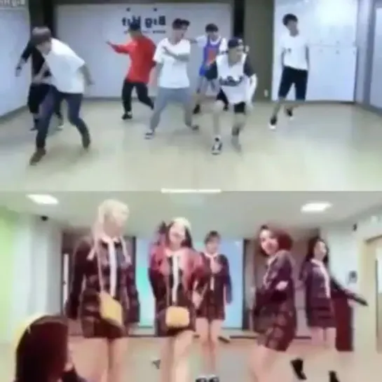 bangtwice dancing each other's dances