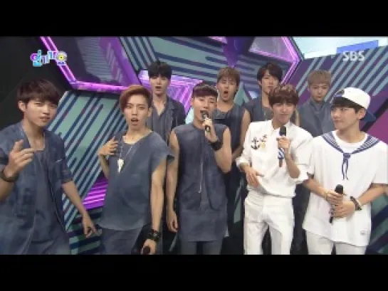 [VID][140720] Comeback stage on  SBS "Inkigayo" | INFINITE - Backstage Interview