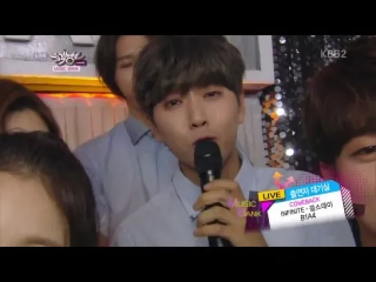 [VID][140718] KBS "Music Bank" Backstage - Infinite, B1A4,Girls Day