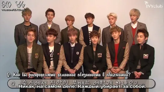 [РУСС. САБ] 131212 EXO Interview @ Ivy Club