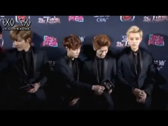 [РУСС. САБ] 131206 EXO-M @ 6th Top Chinese Music Billboard Newcomers Awards Red Carpet