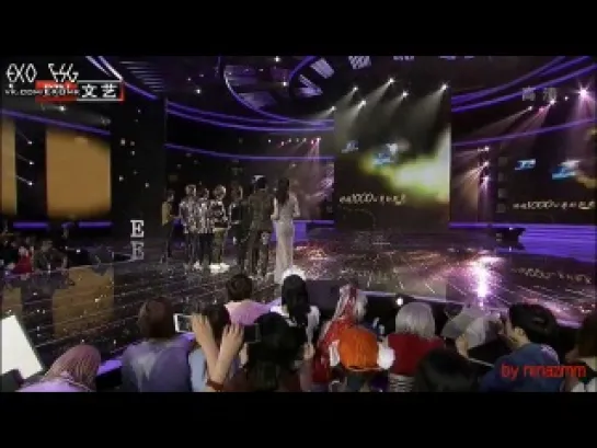 [РУСС. САБ] 121003 BTV2 Top Chinese Music EXO-M - Annual Most Popular Group Award (5th Mengniu Music Awards)