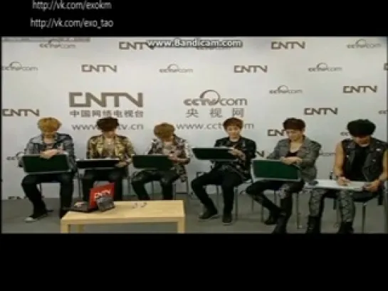 [РУСС. САБ]EXO M - 120607 CNTV 明星访谈 Star Talk