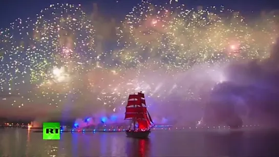 MAGNIFICENT FIREWORKS LIGHT UP ST. PETERSBURG FOR ‘SCARLET SAILS’ PROM CELEBRATIONS.