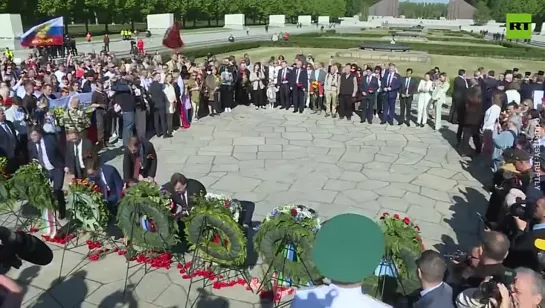 RUSSIAN OFFICIALS COMMEMORATE VICTORY DAY IN BERLIN.