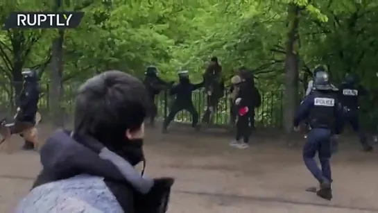 PARTY CRASHED | FRENCH POLICE BREAK UP ILLEGAL RAVE IN PARIS' BERCY PARK.