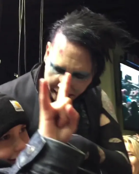 Marilyn Manson and spooky kid